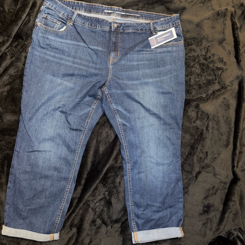 Old Navy Women's Boyfriend Jeans - Dark Blue